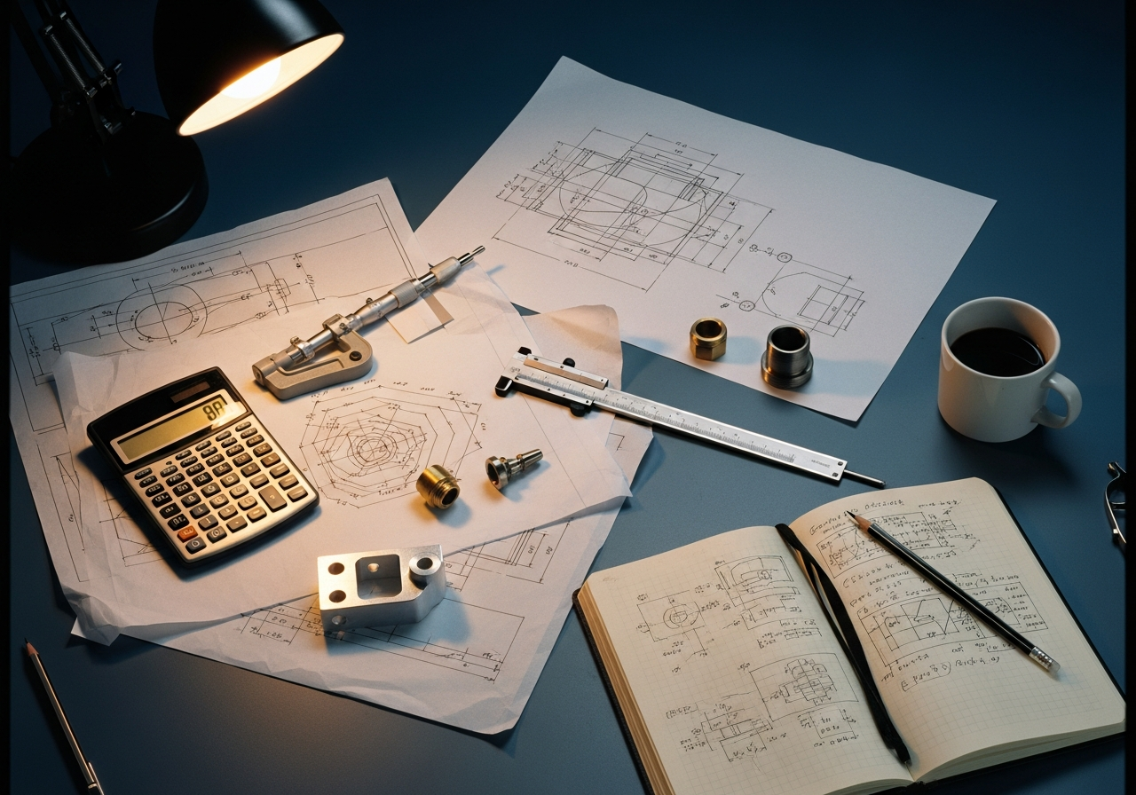 Bonra engineers discussing blueprint